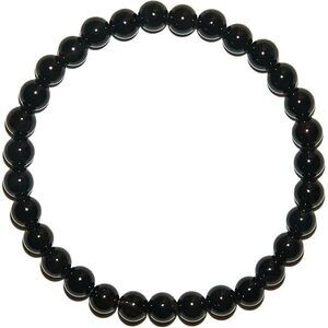 Black Onyx Bracelet For Men Women 6Mm - Real Natural Crystal Bead Stretch